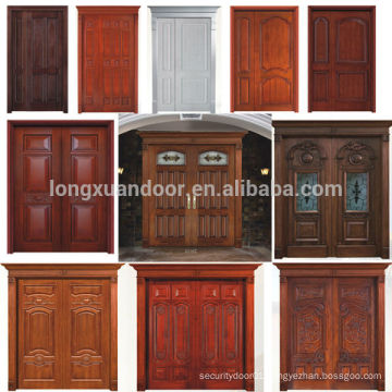 100% Solid Wood Door Teak Wood Main Entry Door Designs Double Doors Design                        
                                                Quality Choice